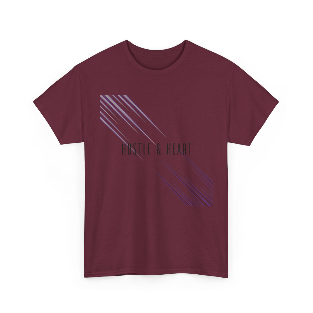 Hustle & Heart Tee — Minimal Motivational Graphic Tee