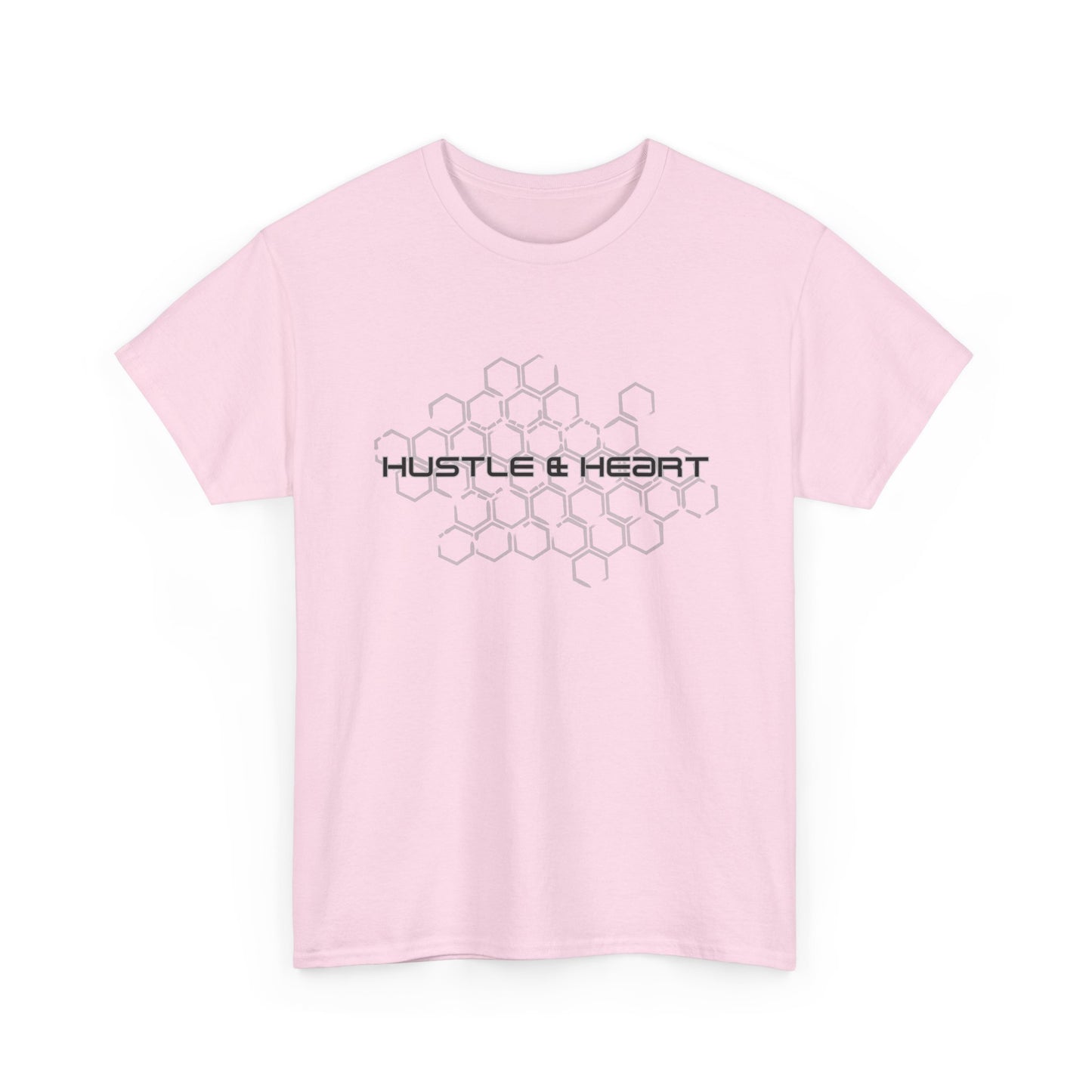 Hustle & Heart T-Shirt — Honeycomb Graphic Motivational Tee
