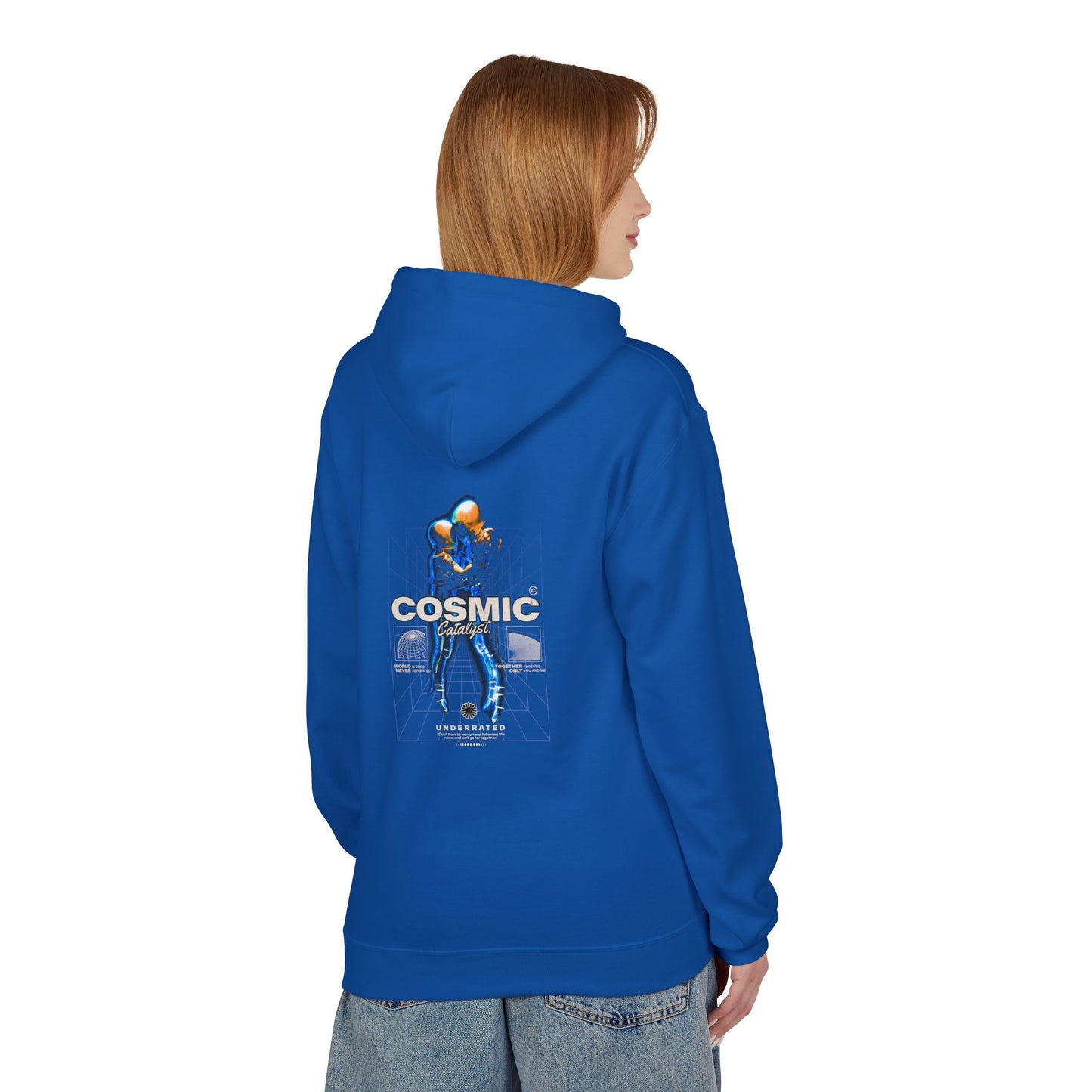 Cosmic Catalyst Graphic Hoodie — Futuristic Sci-Fi