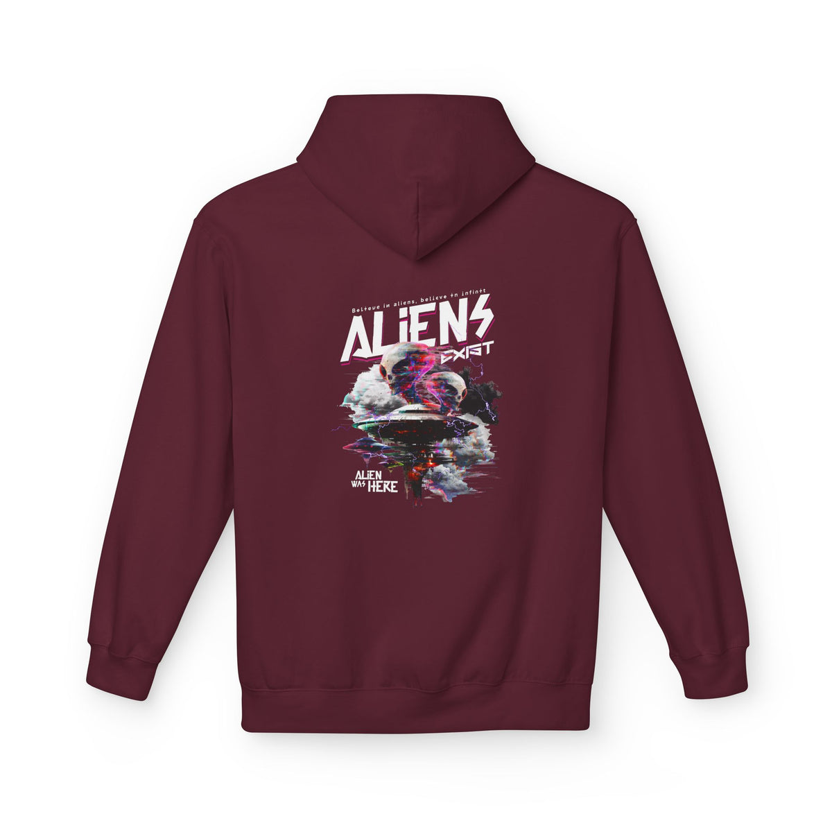 Aliens Exist Graphic Hoodie — Sci-Fi Alien Streetwear