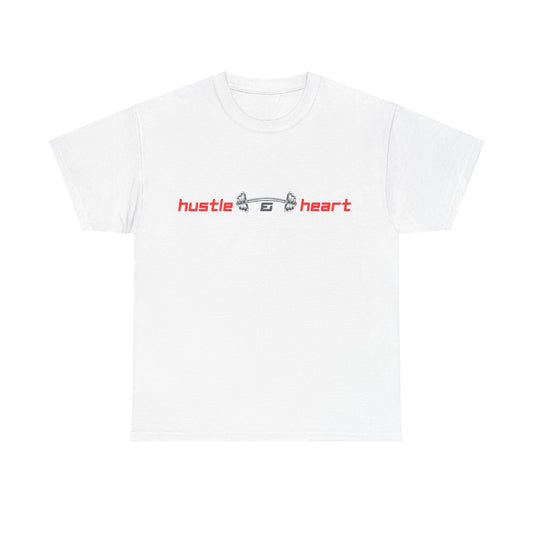 Hustle & Heart Graphic Tee — Minimal Fitness Motivational Shirt