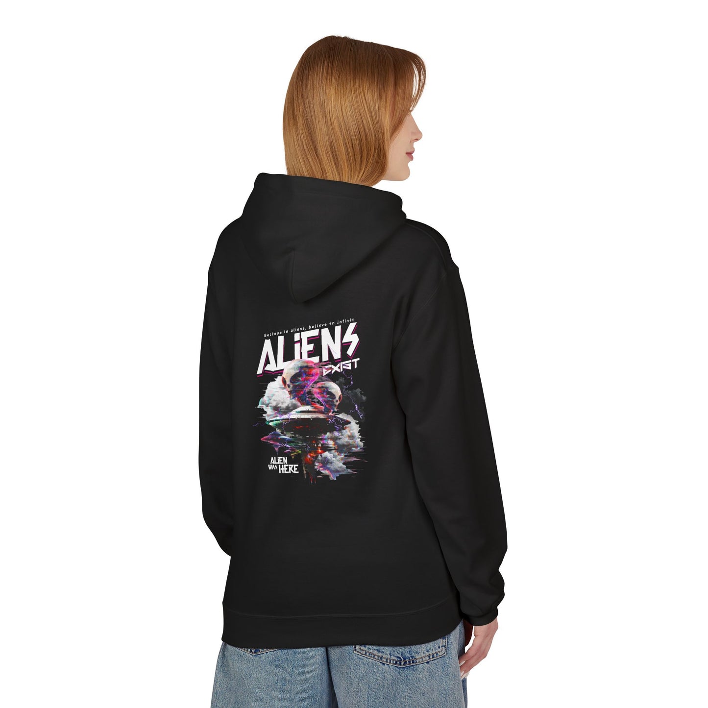 Aliens Exist Graphic Hoodie — Sci-Fi Alien Streetwear