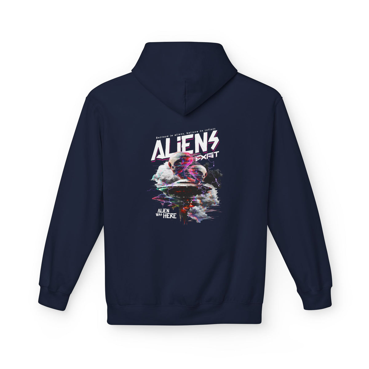 Aliens Exist Graphic Hoodie — Sci-Fi Alien Streetwear