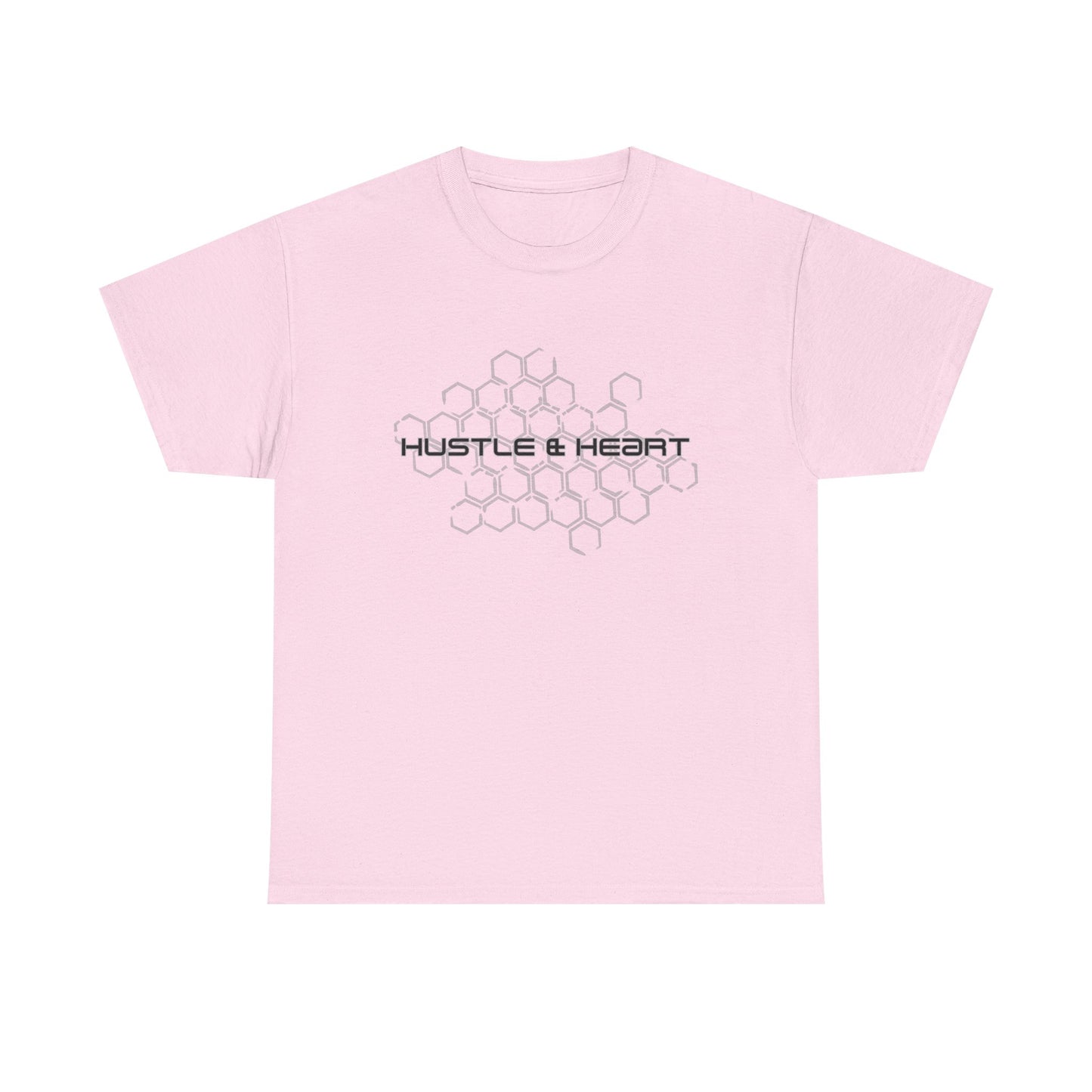 Hustle & Heart T-Shirt — Honeycomb Graphic Motivational Tee