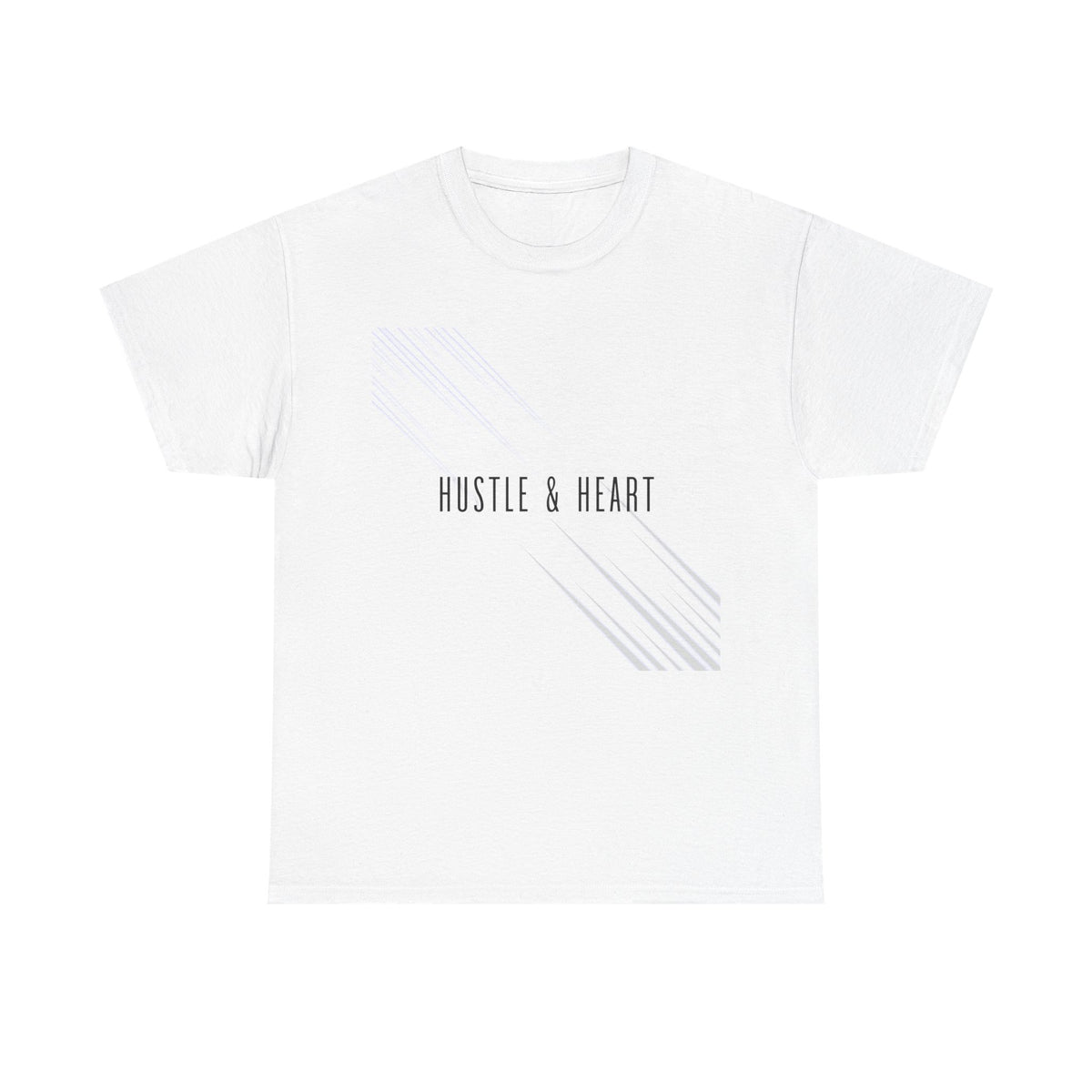 Hustle & Heart Tee — Minimal Motivational Graphic Tee