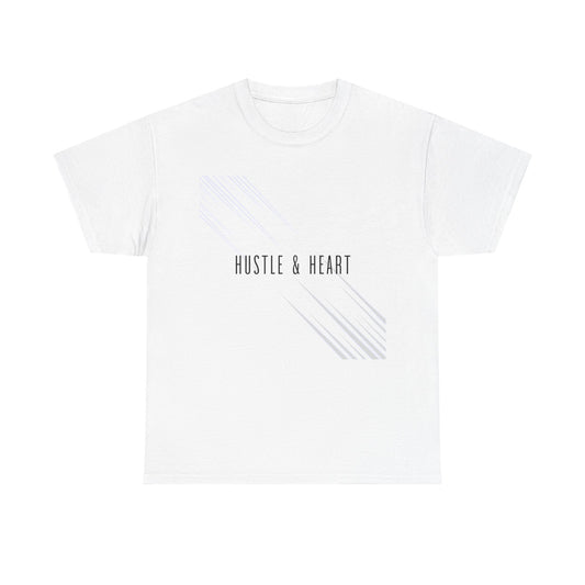 Hustle & Heart Tee — Minimal Motivational Graphic Tee