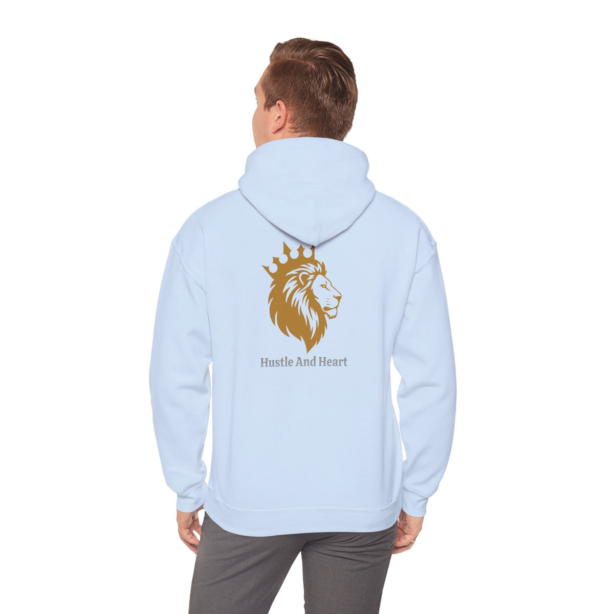 Lion Crown Hoodie — "Hustle And Heart" Graphic Pullover