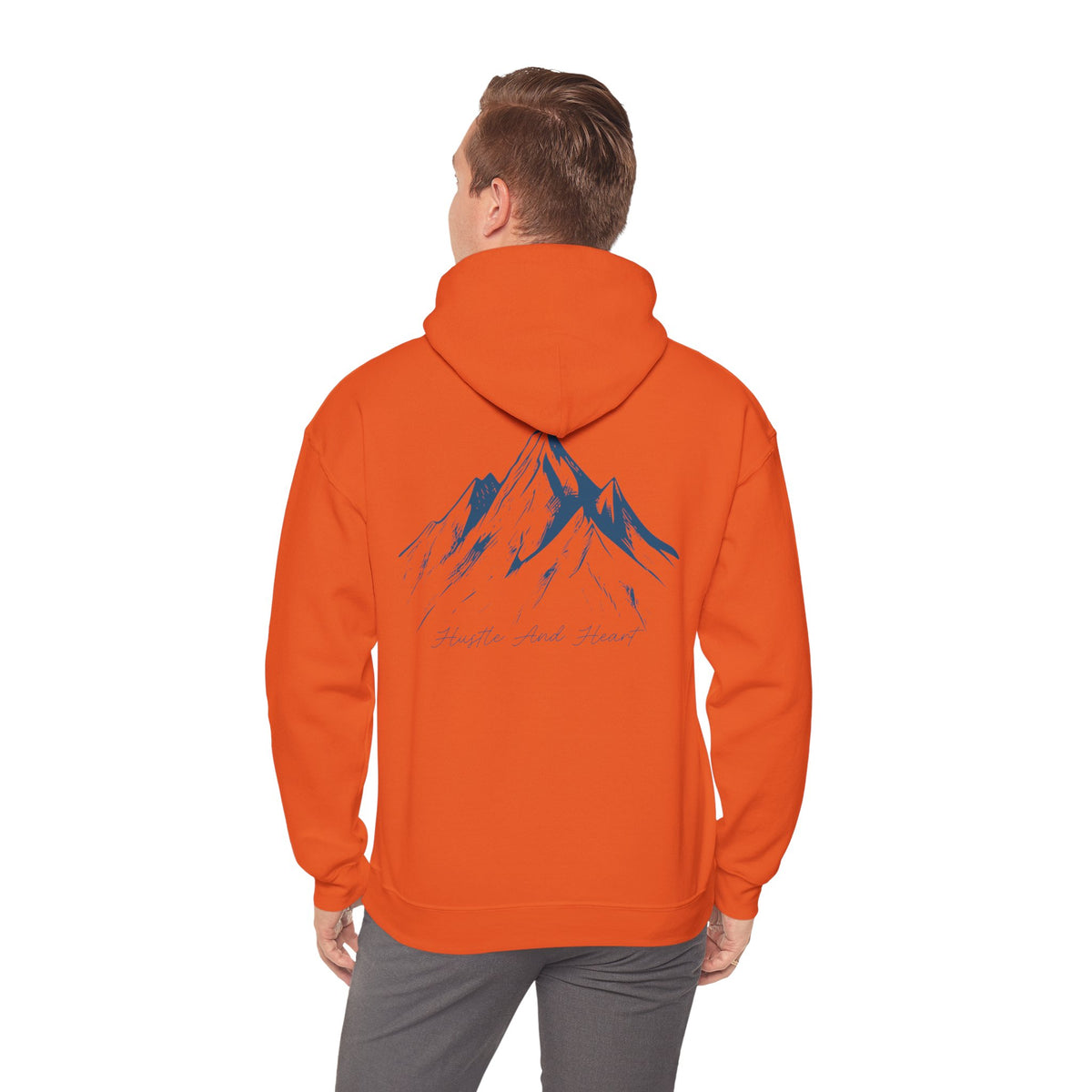 Mountain Sketch Hoodie — "My Home, Wild Heart" Minimal Nature Pullover