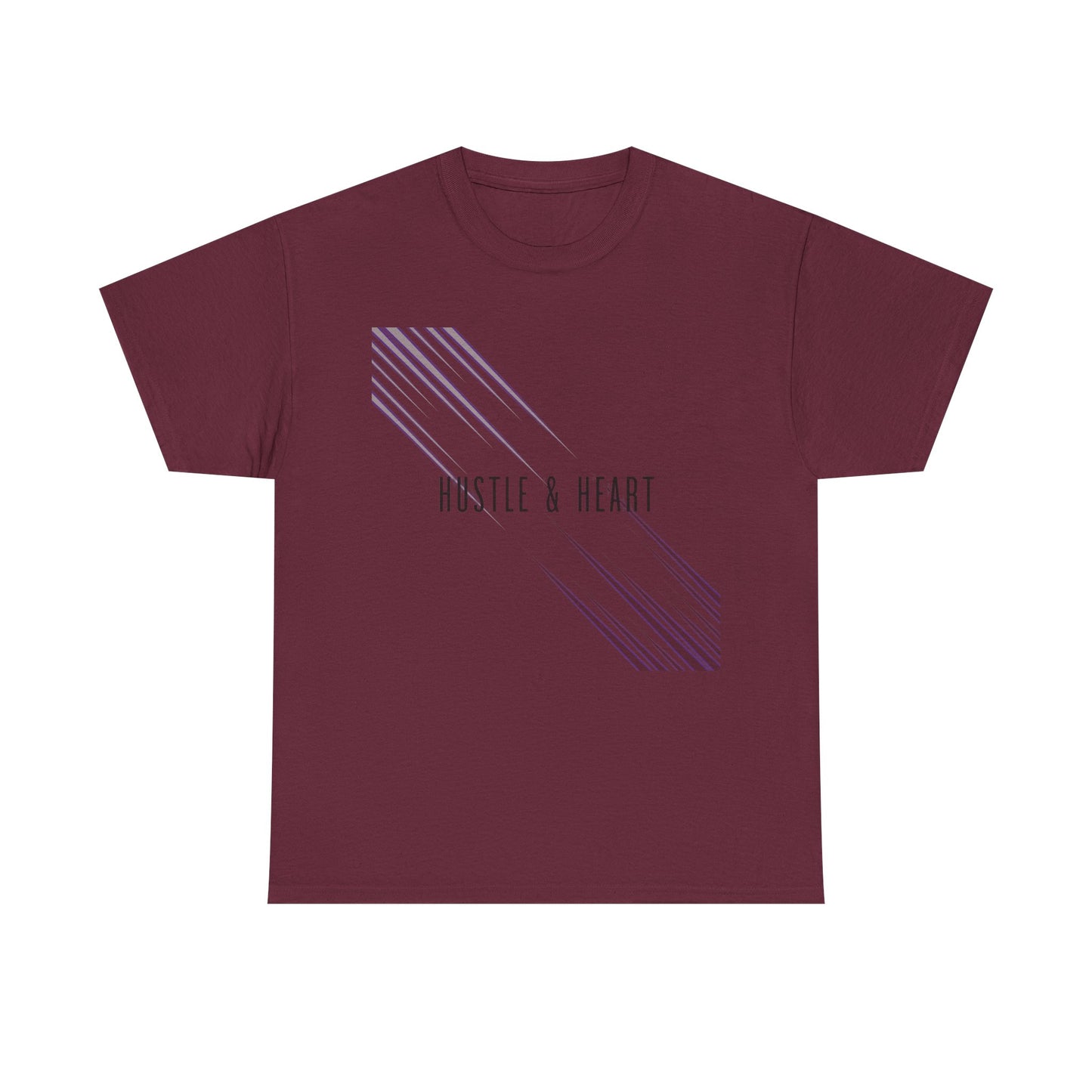 Hustle & Heart Tee — Minimal Motivational Graphic Tee