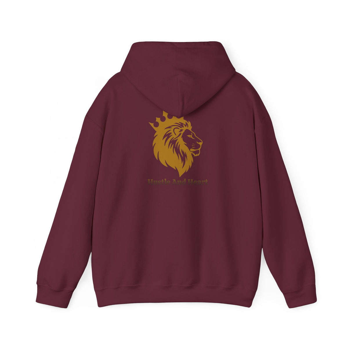Lion Crown Hoodie — "Hustle And Heart" Graphic Pullover