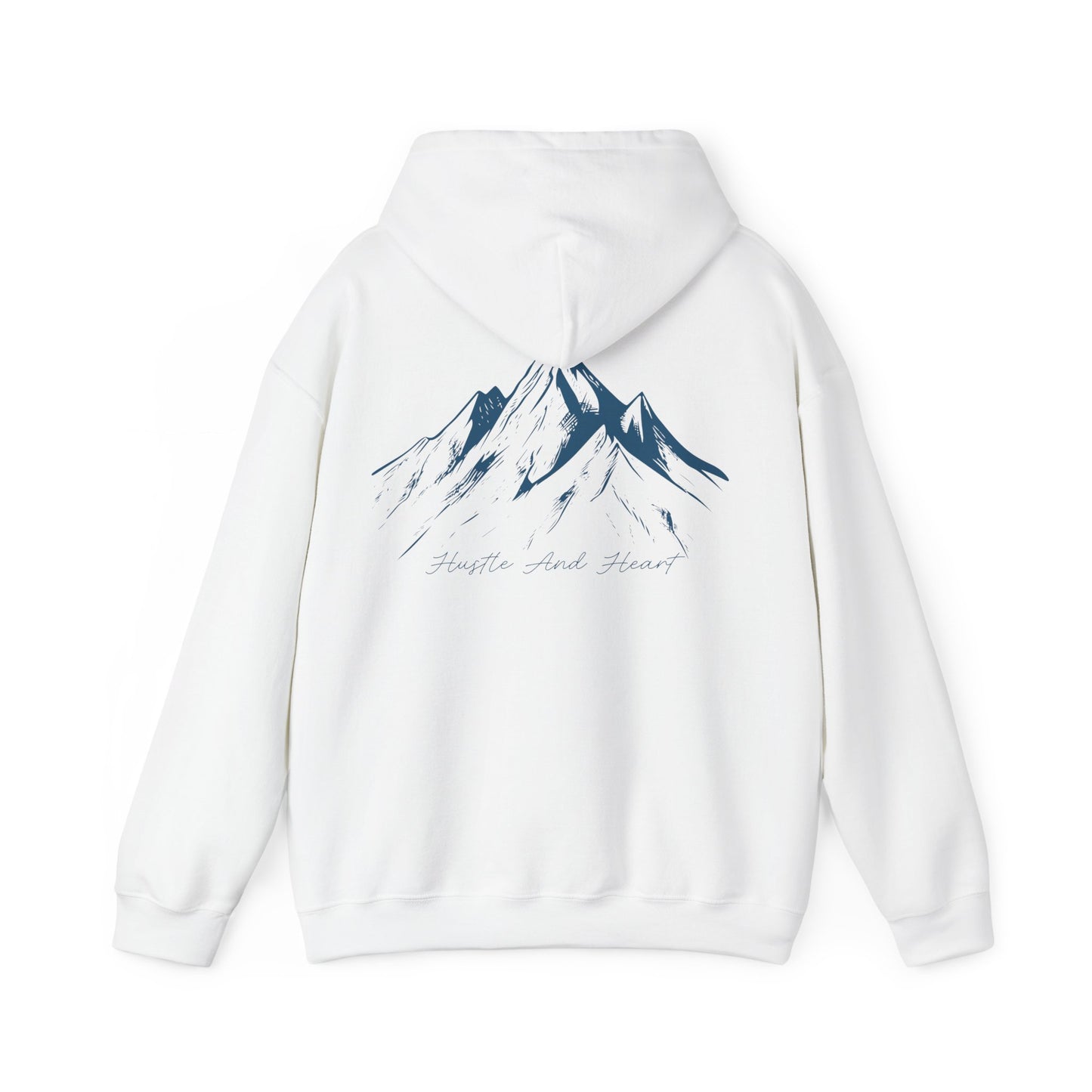 Mountain Sketch Hoodie — "My Home, Wild Heart" Minimal Nature Pullover