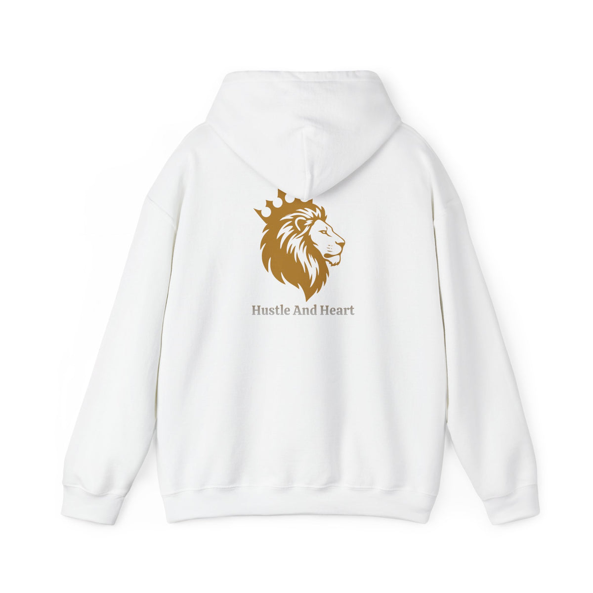 Lion Crown Hoodie — "Hustle And Heart" Graphic Pullover