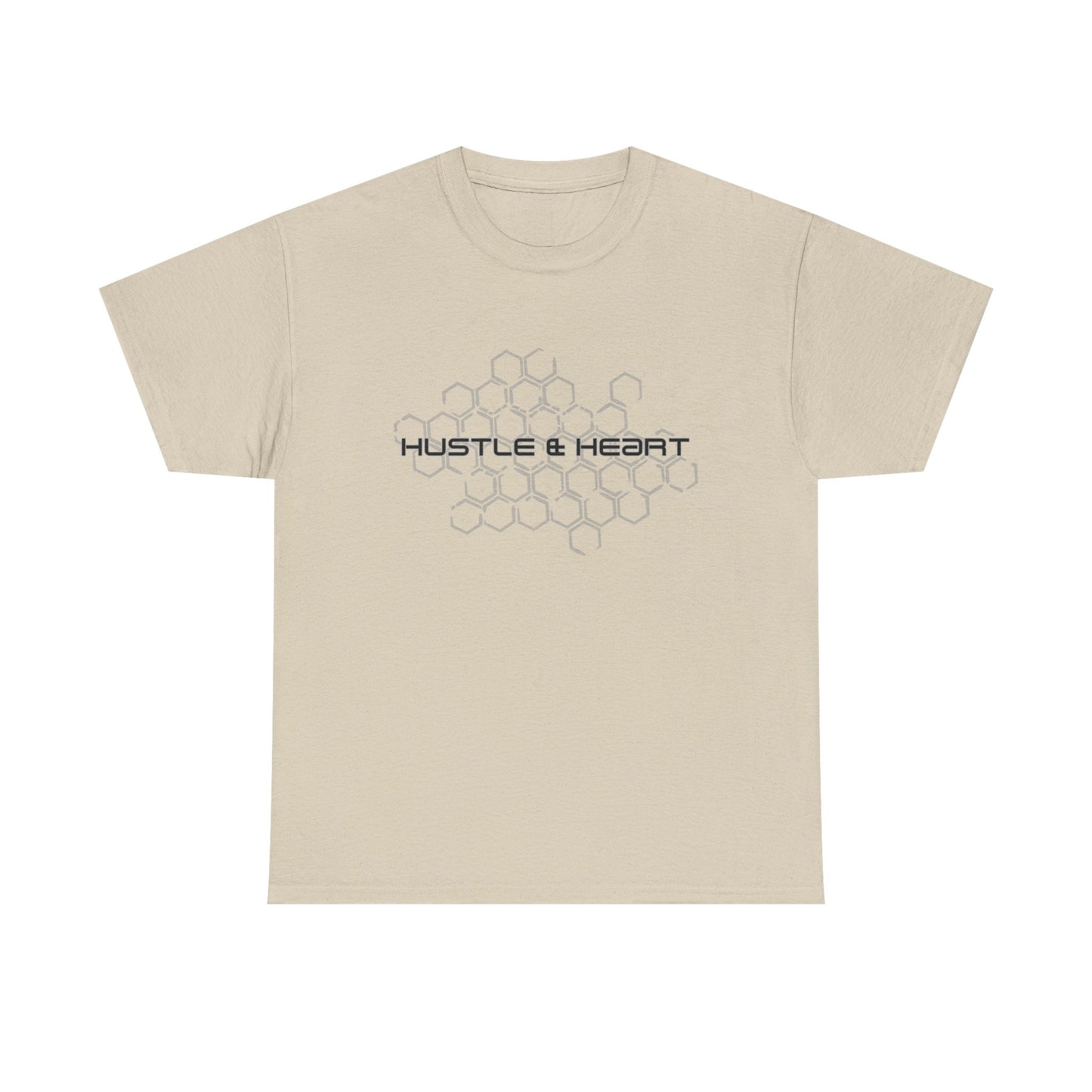 Hustle & Heart T-Shirt — Honeycomb Graphic Motivational Tee