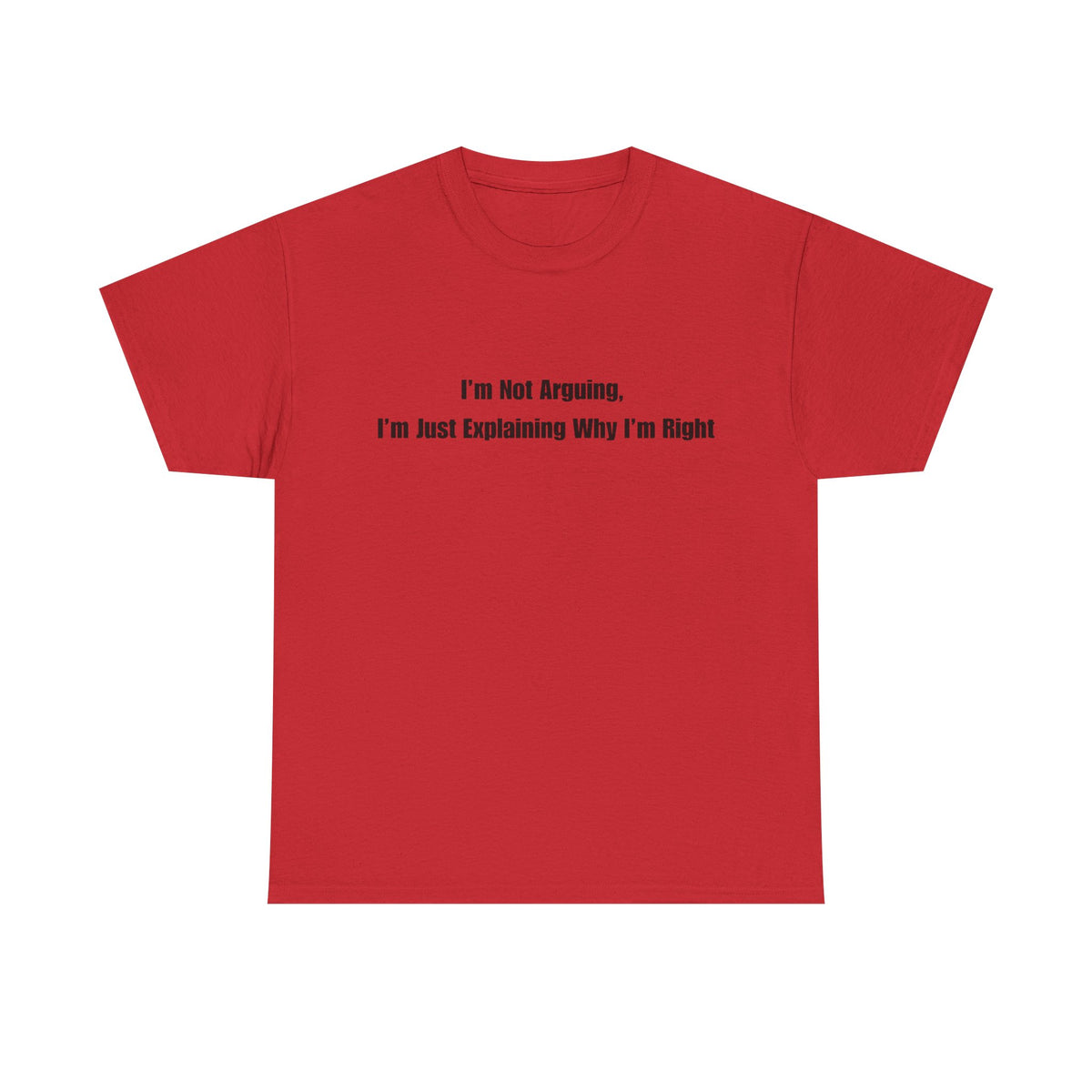 Funny Statement Tee — “I’m Not Arguing, I’m Just Explaining Why I’m Right”