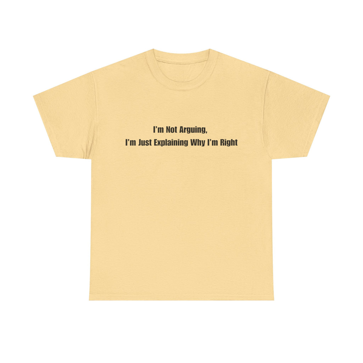 Funny Statement Tee — “I’m Not Arguing, I’m Just Explaining Why I’m Right”