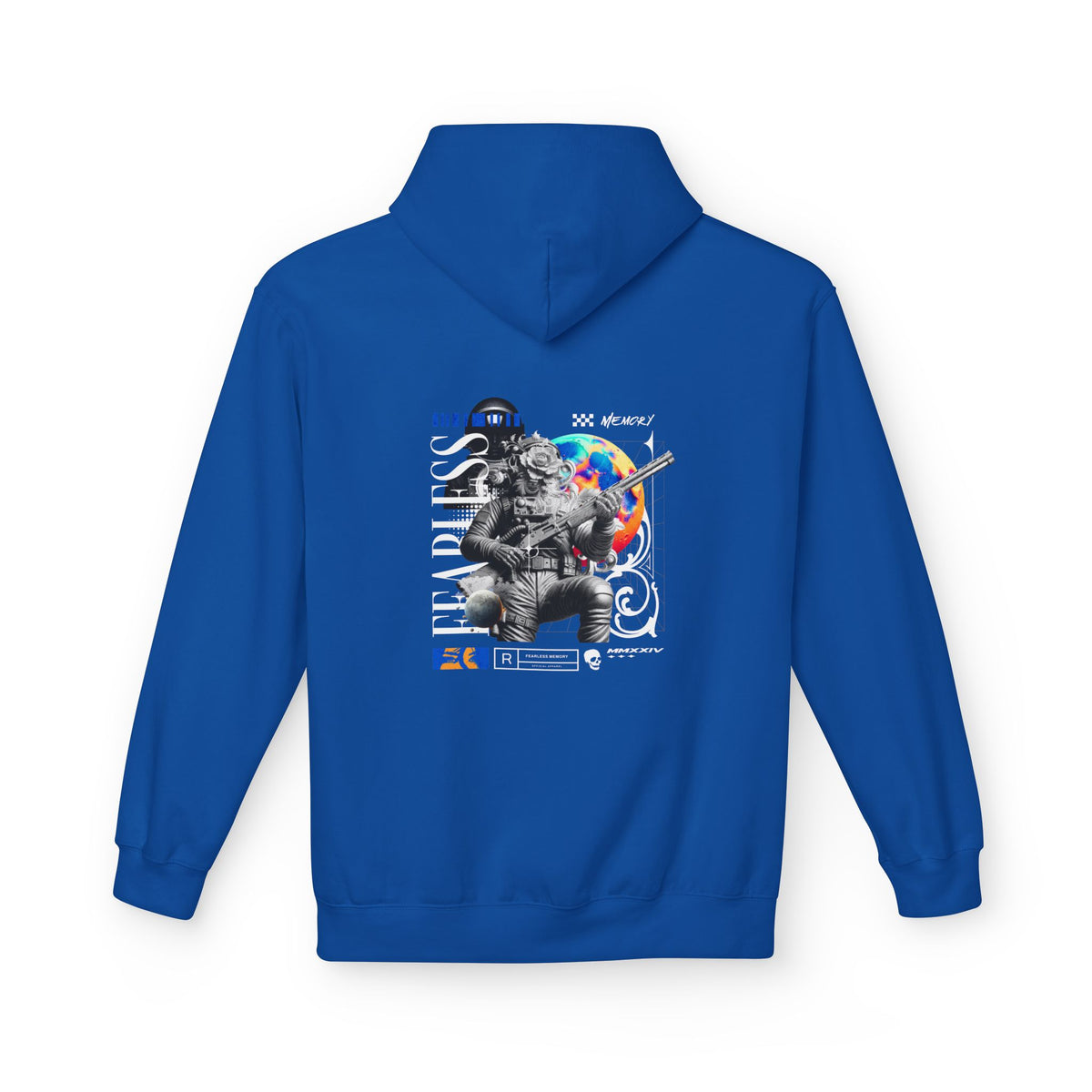 Fearless Memory Graphic Hoodie — Sci-Fi Soldier