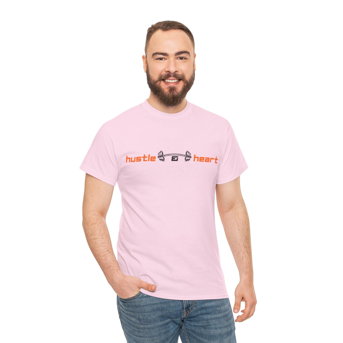 Hustle Heart Graphic Tee — Minimal Motivational T-Shirt