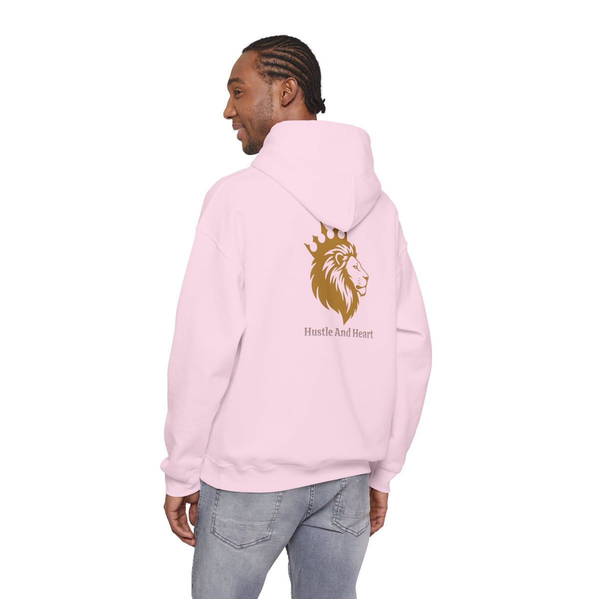 Lion Crown Hoodie — "Hustle And Heart" Graphic Pullover
