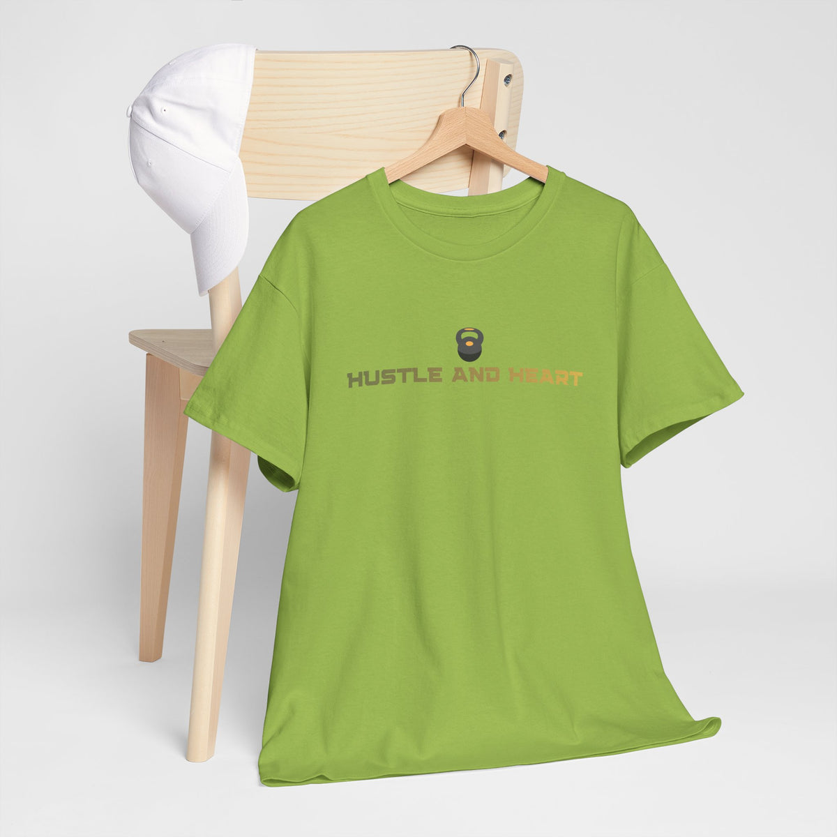 Hustle and Heart Tee — Minimal Motivational Graphic T-Shirt
