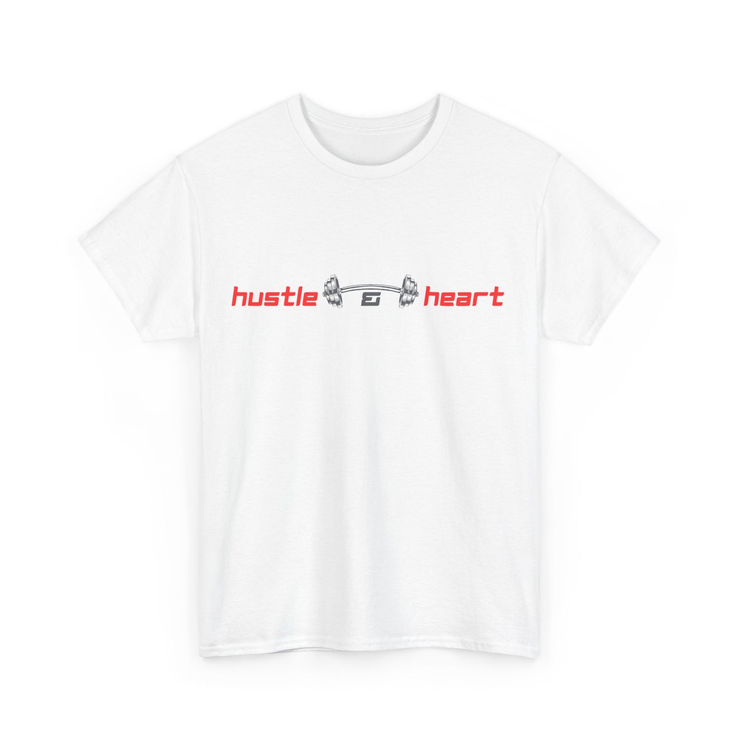 Hustle & Heart Graphic Tee — Minimal Fitness Motivational Shirt