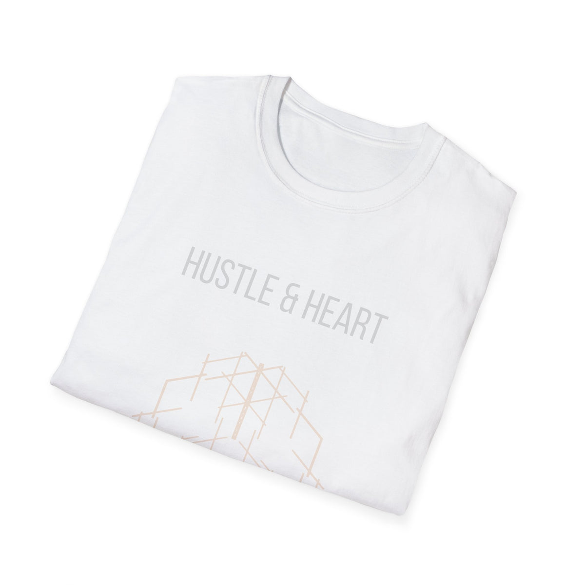 Hustle & Heart Geometric Tee — Motivational Graphic T-Shirt