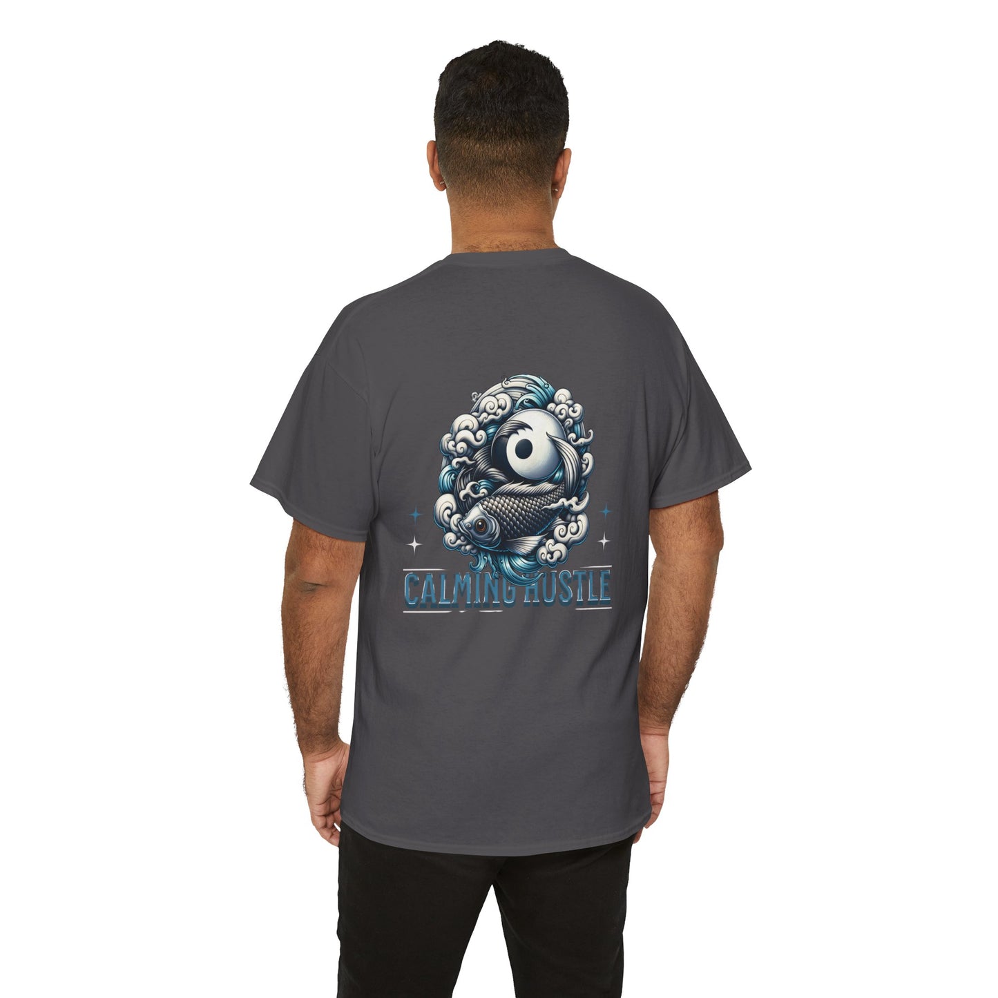 Calming Hustle Tee — Yin Yang Koi Graphic T-Shirt