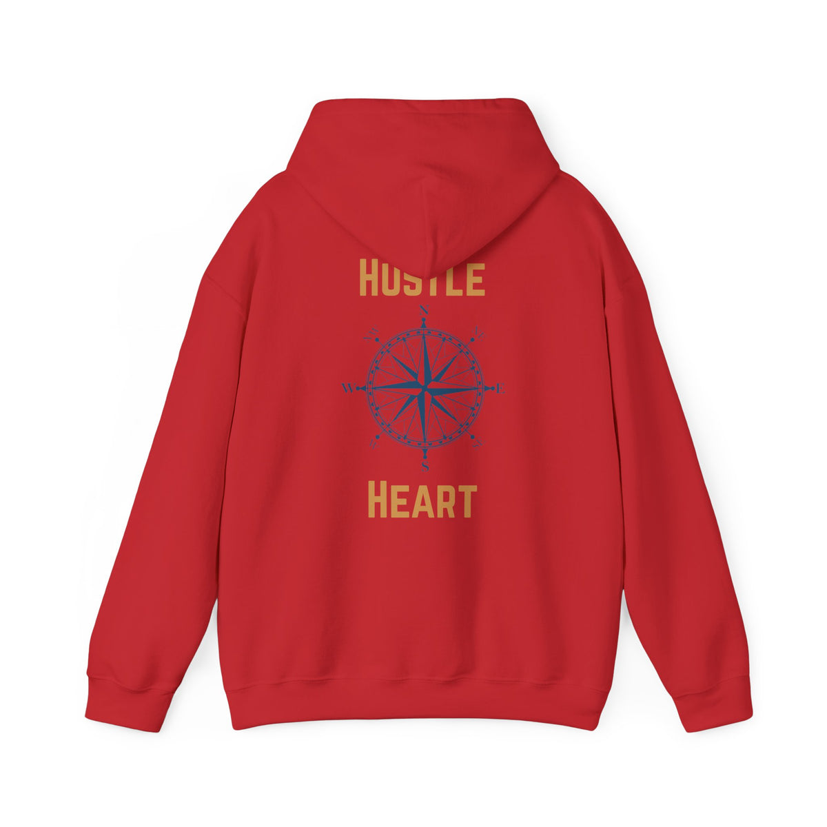 Hustle Heart Compass Hoodie — Motivational Graphic Pullover