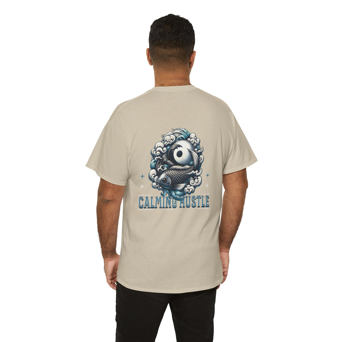 Calming Hustle Tee — Yin Yang Koi Graphic T-Shirt