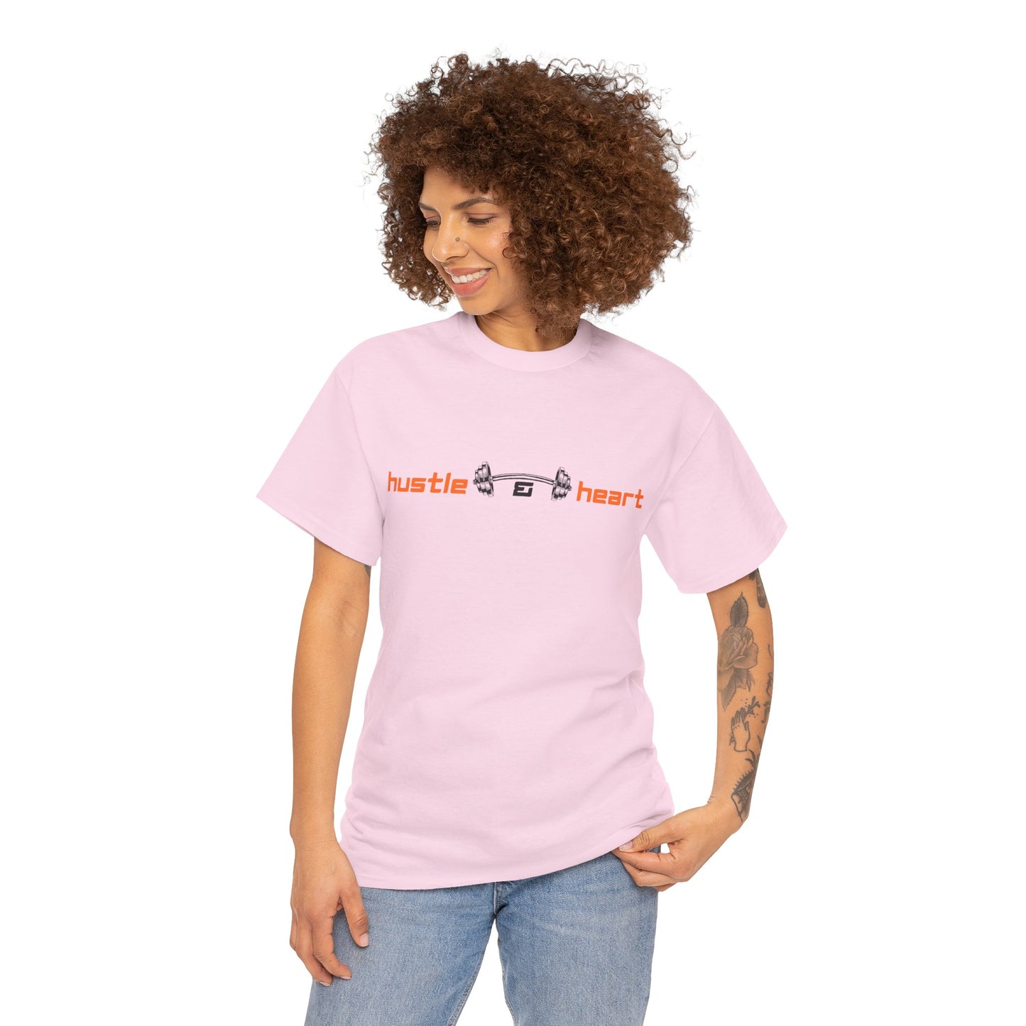Hustle Heart Graphic Tee — Minimal Motivational T-Shirt