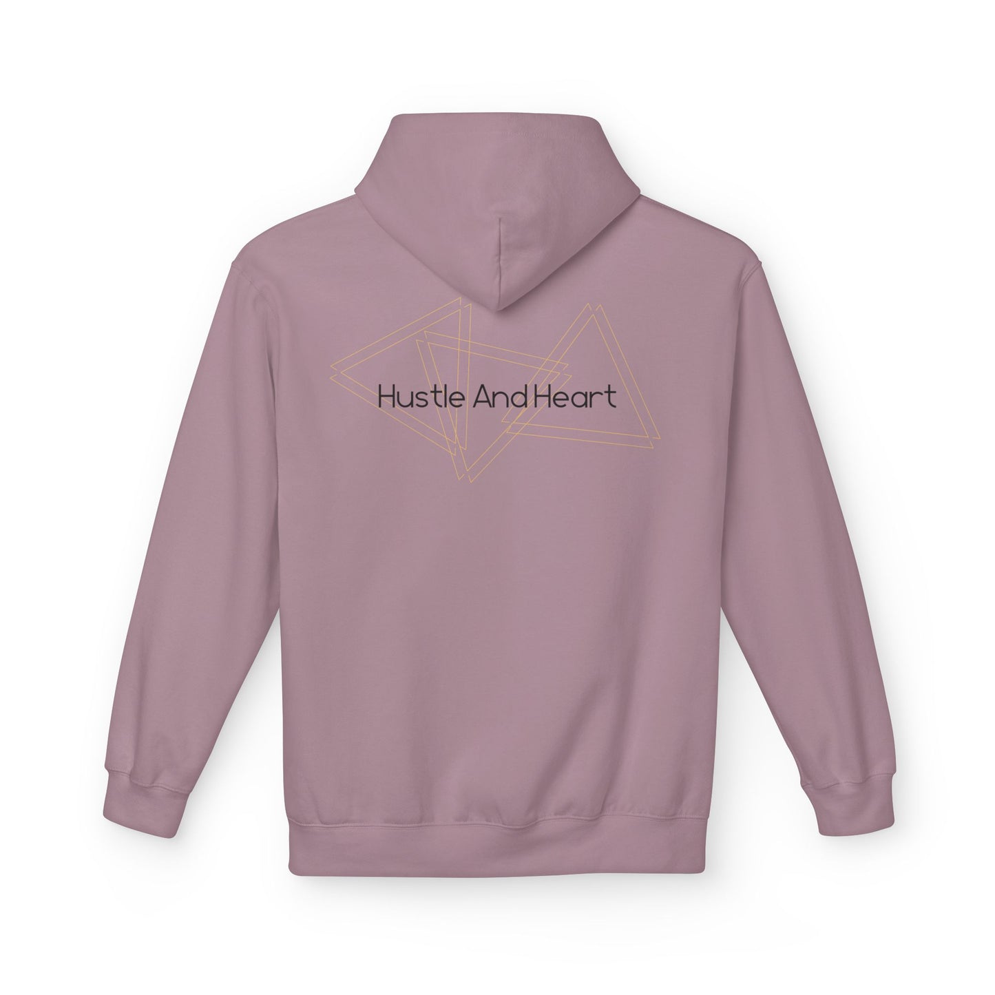 Hoodie — "Hustle And Heart" Minimalist Back-Print Fleece Hoodie