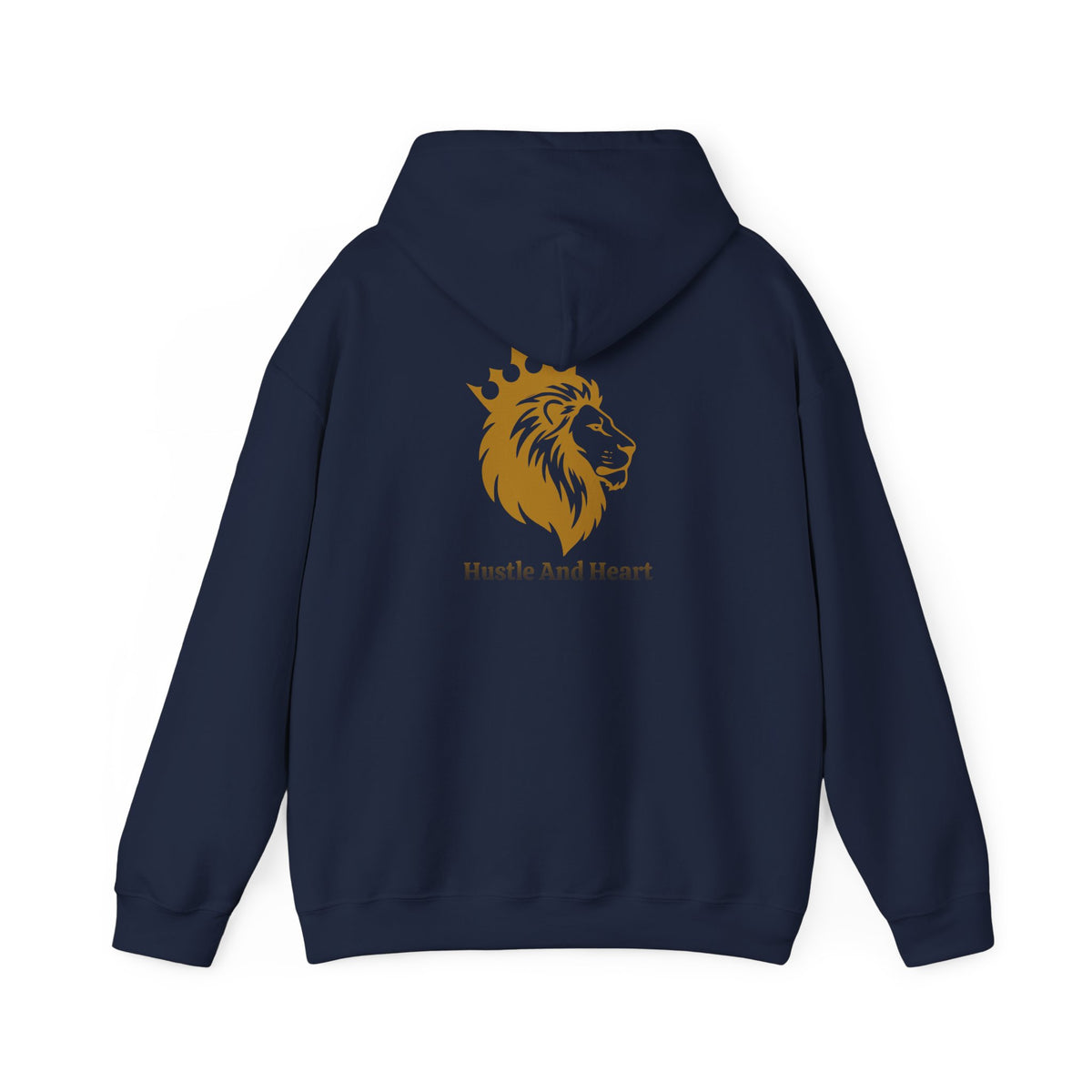 Lion Crown Hoodie — "Hustle And Heart" Graphic Pullover