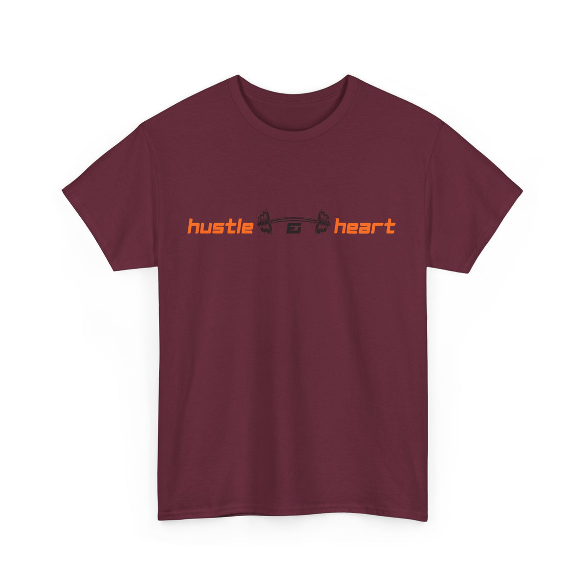 Hustle Heart Graphic Tee — Minimal Motivational T-Shirt