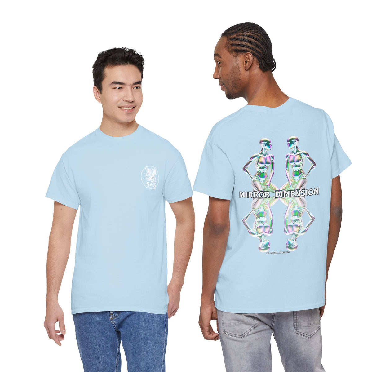 Mirror Dimension T-Shirt — Symmetrical Sci-Fi Alien Graphic Tee