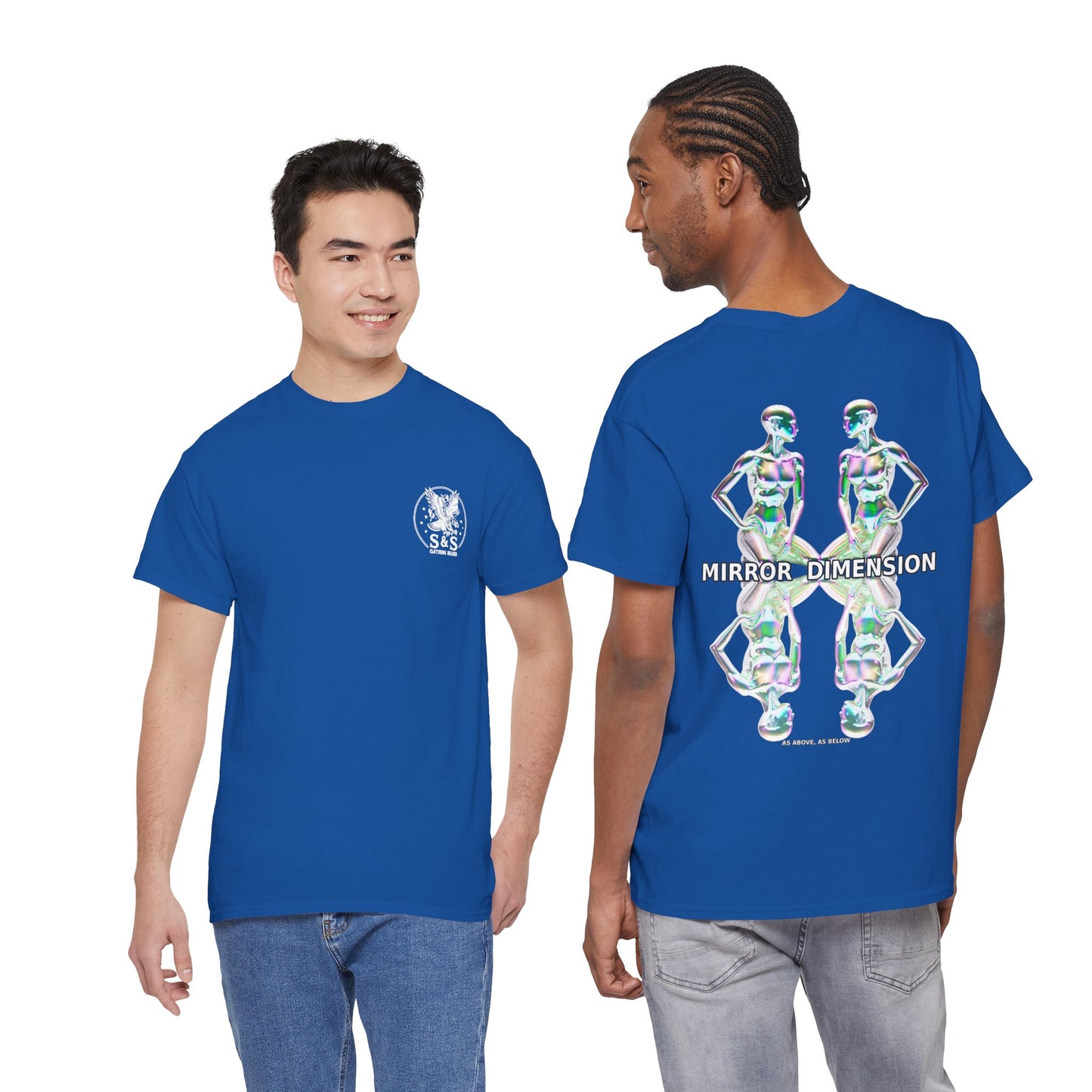 Mirror Dimension T-Shirt — Symmetrical Sci-Fi Alien Graphic Tee