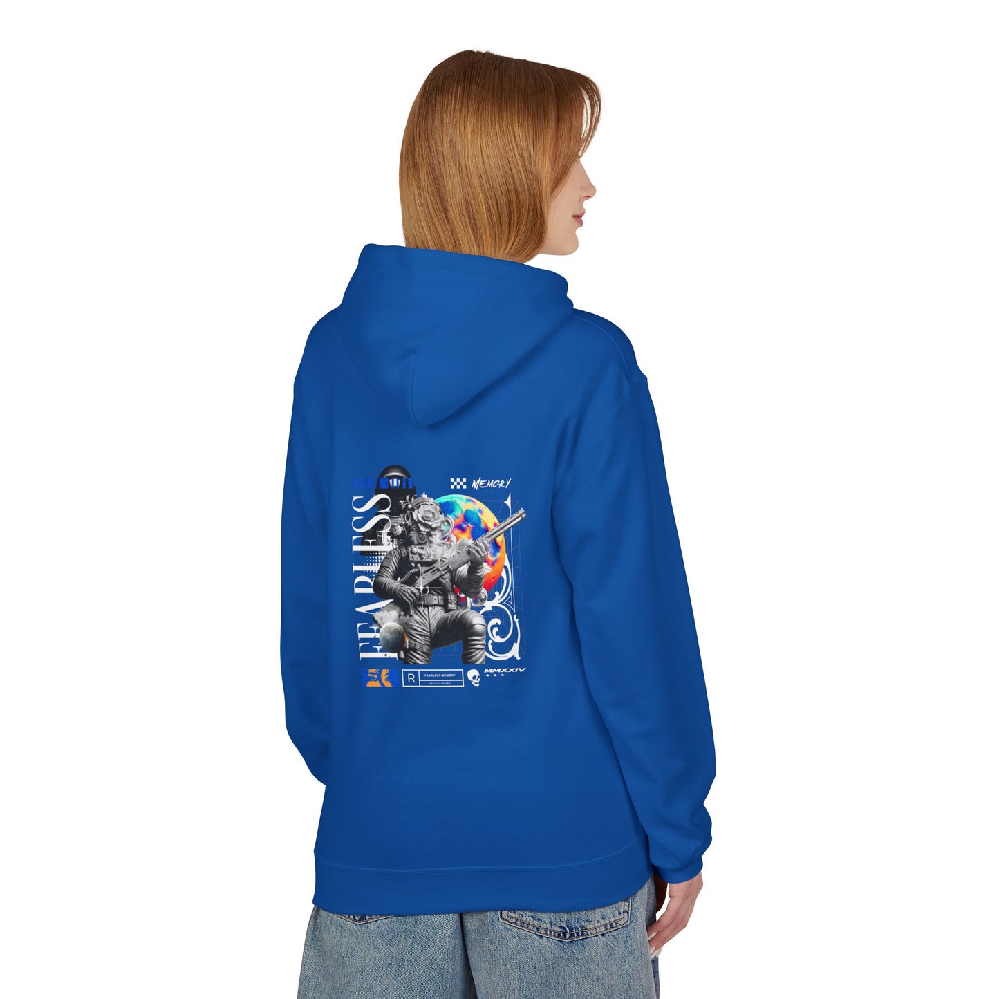 Fearless Memory Graphic Hoodie — Sci-Fi Soldier