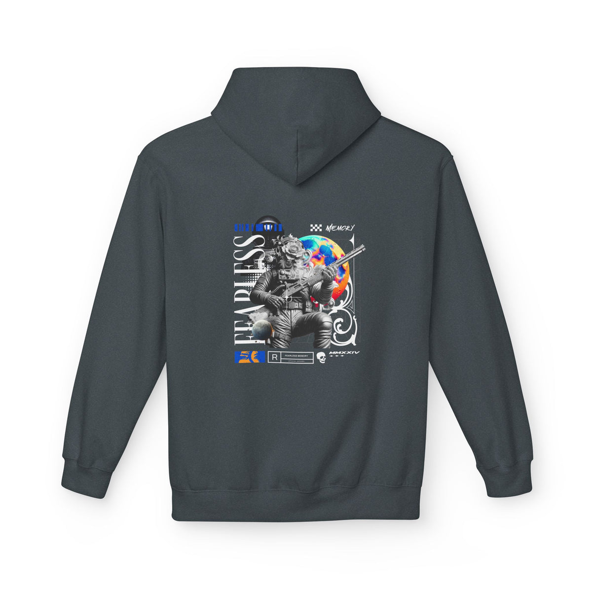 Fearless Memory Graphic Hoodie — Sci-Fi Soldier