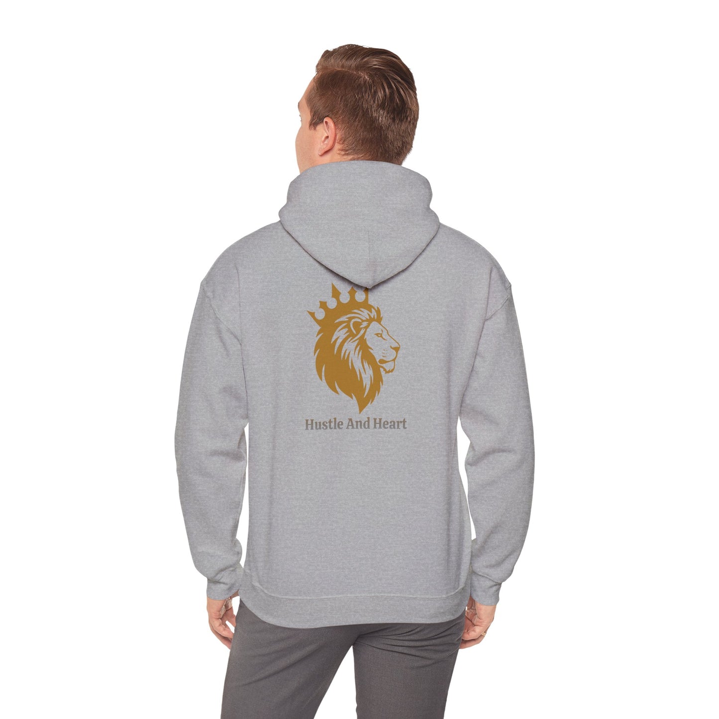 Lion Crown Hoodie — "Hustle And Heart" Graphic Pullover