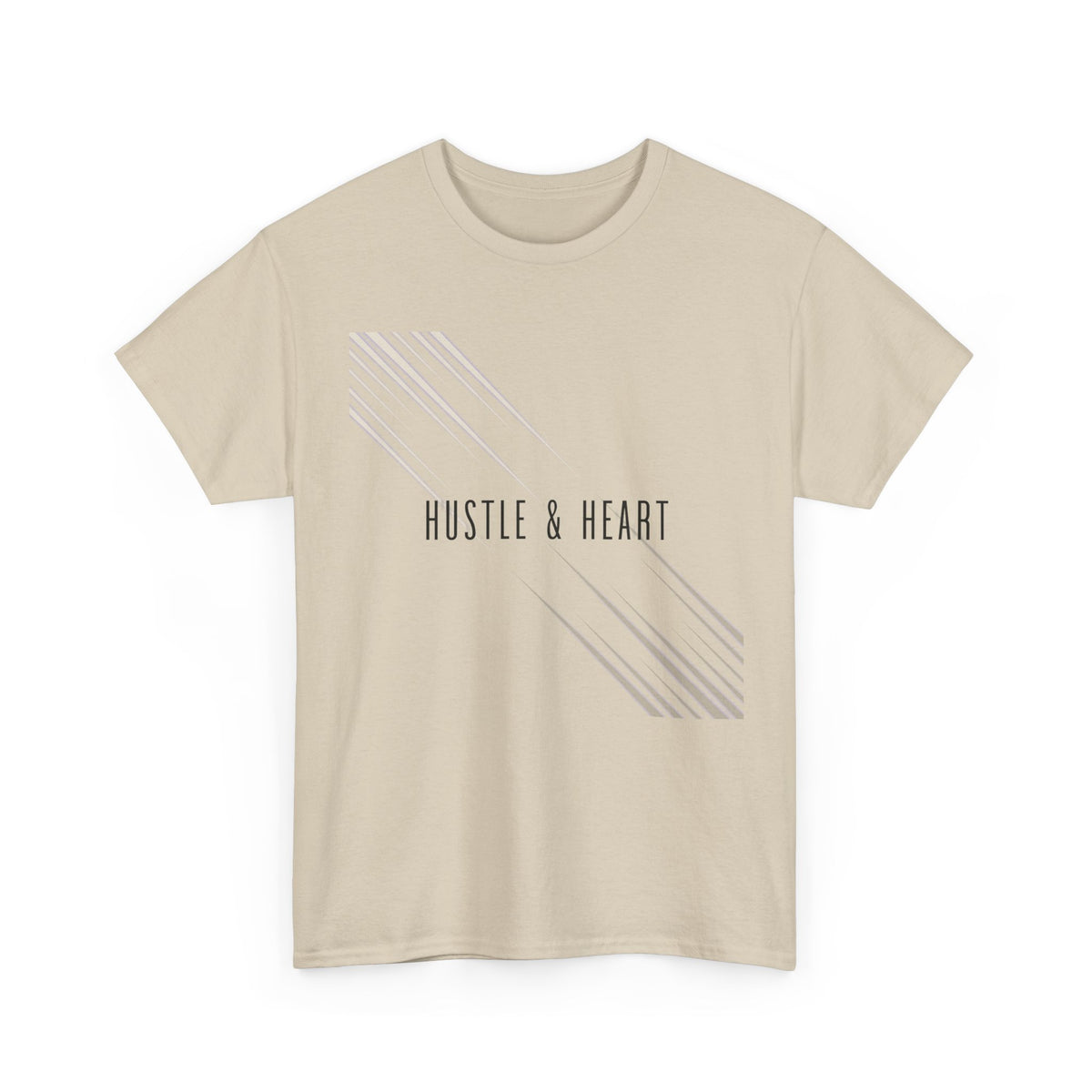 Hustle & Heart Tee — Minimal Motivational Graphic Tee