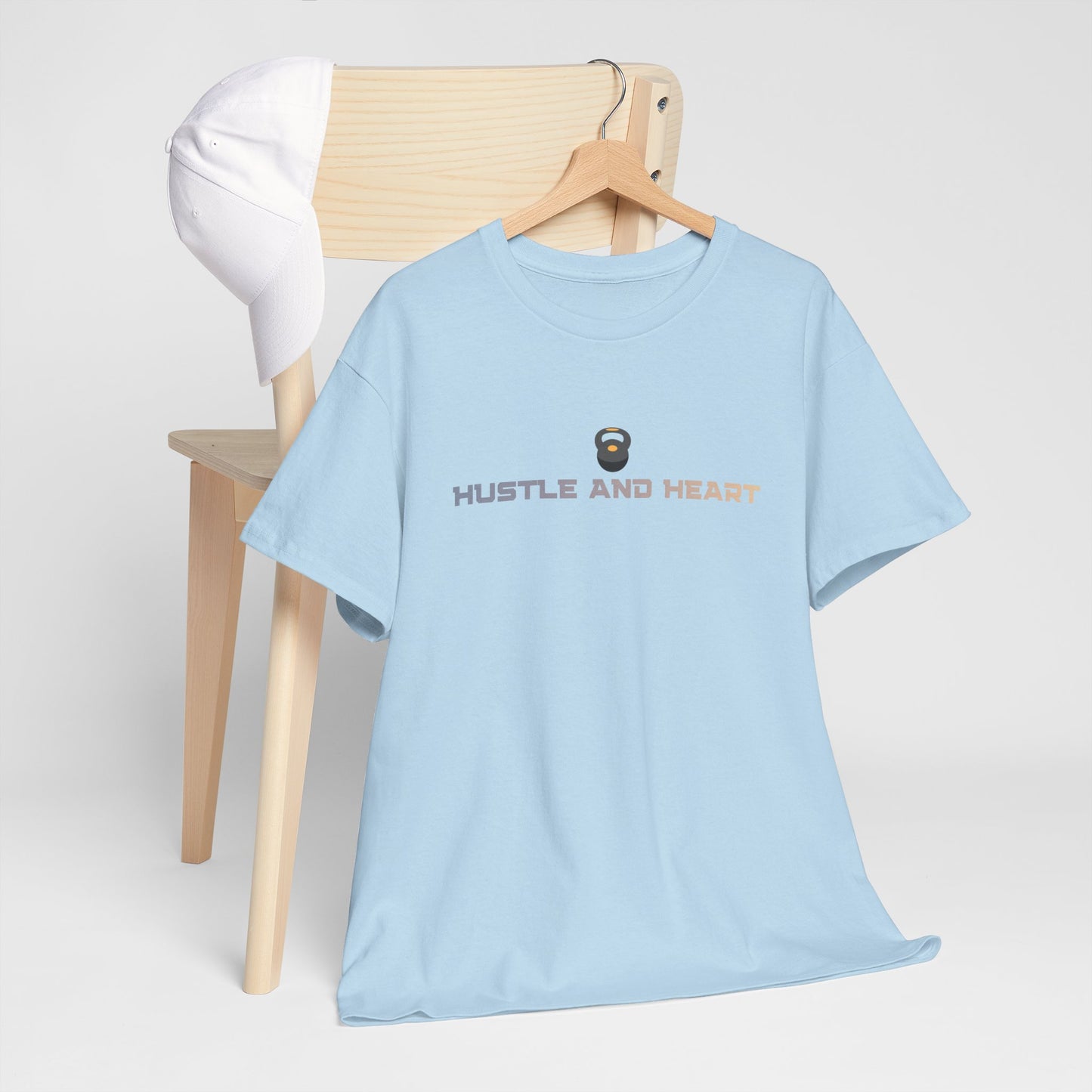 Hustle and Heart Tee — Minimal Motivational Graphic T-Shirt