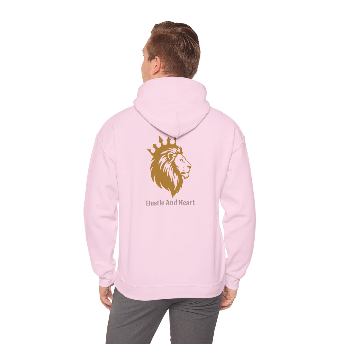 Lion Crown Hoodie — "Hustle And Heart" Graphic Pullover