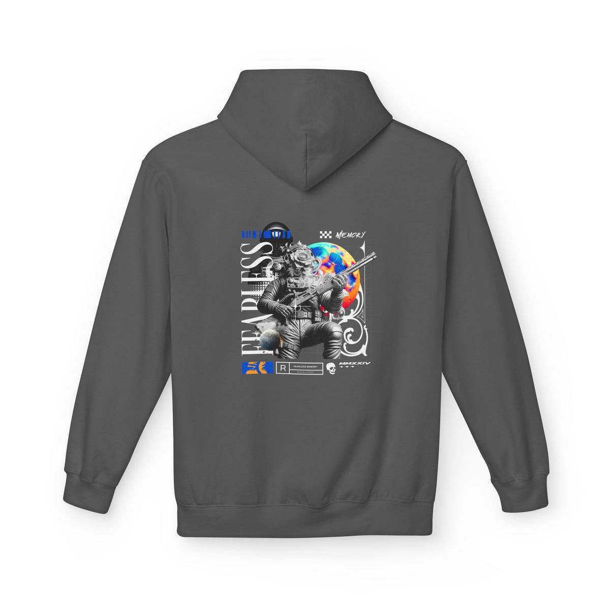 Fearless Memory Graphic Hoodie — Sci-Fi Soldier
