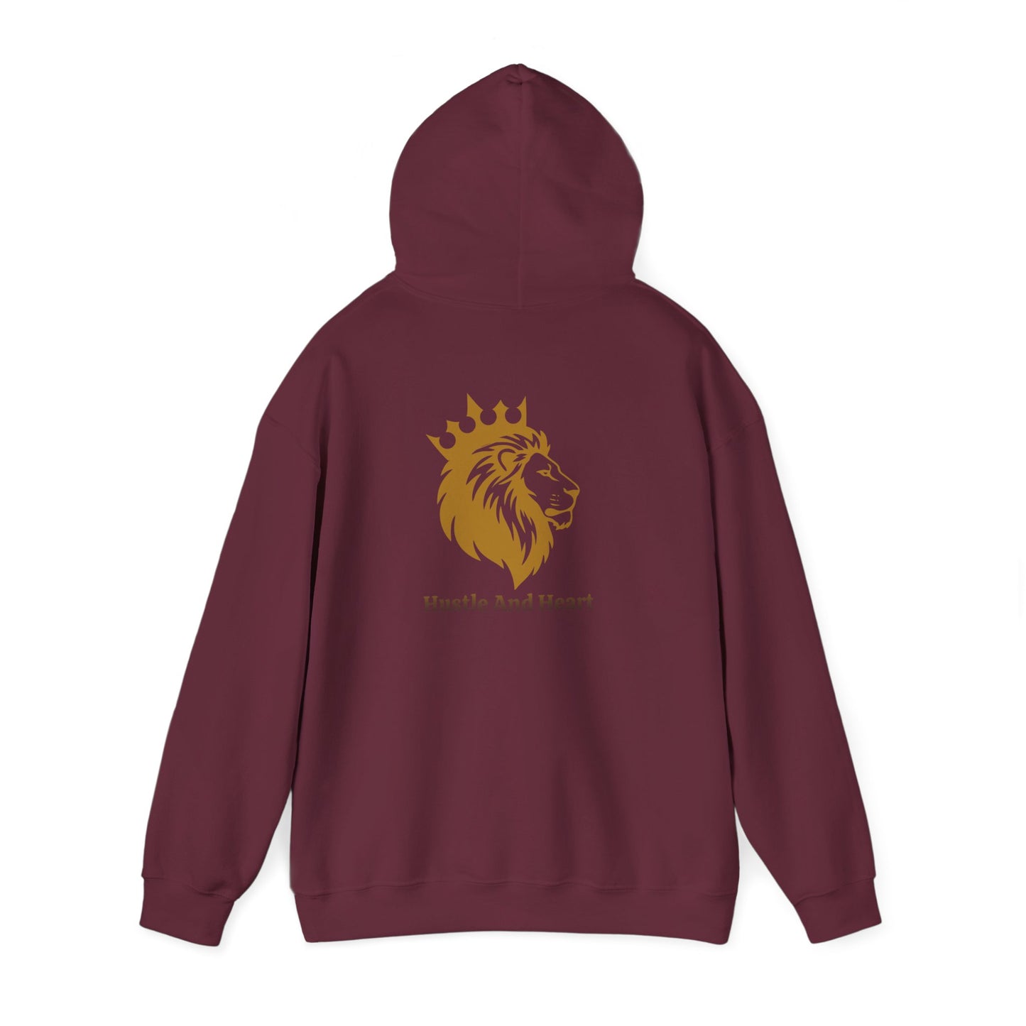Lion Crown Hoodie — "Hustle And Heart" Graphic Pullover