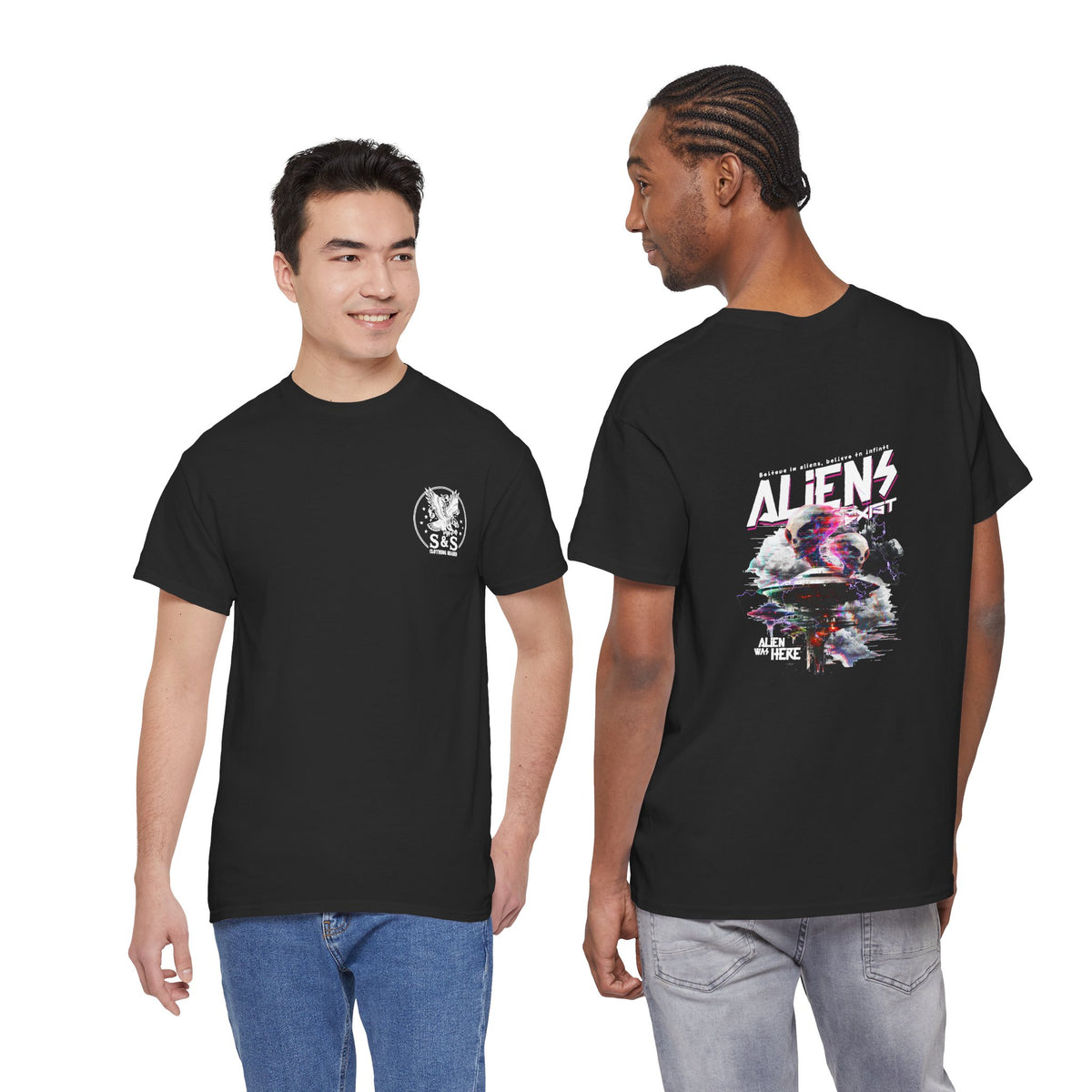 Aliens Exist T-Shirt — Sci-Fi Alien Graphic Streetwear Tee