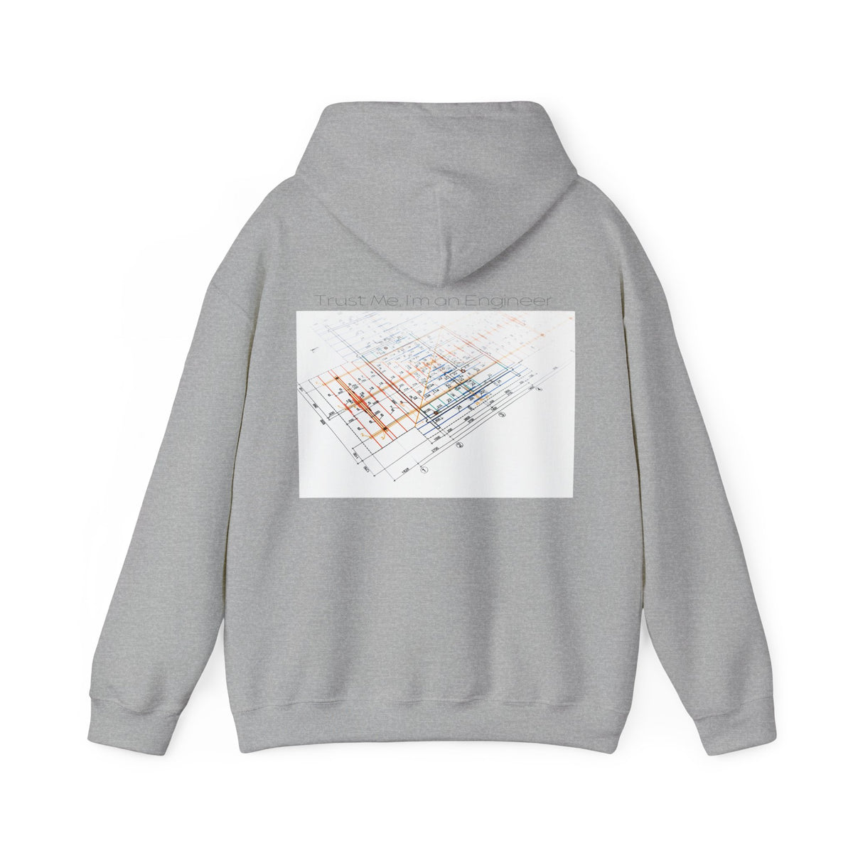 Abstract Grid Hoodie — Geometric Back Print