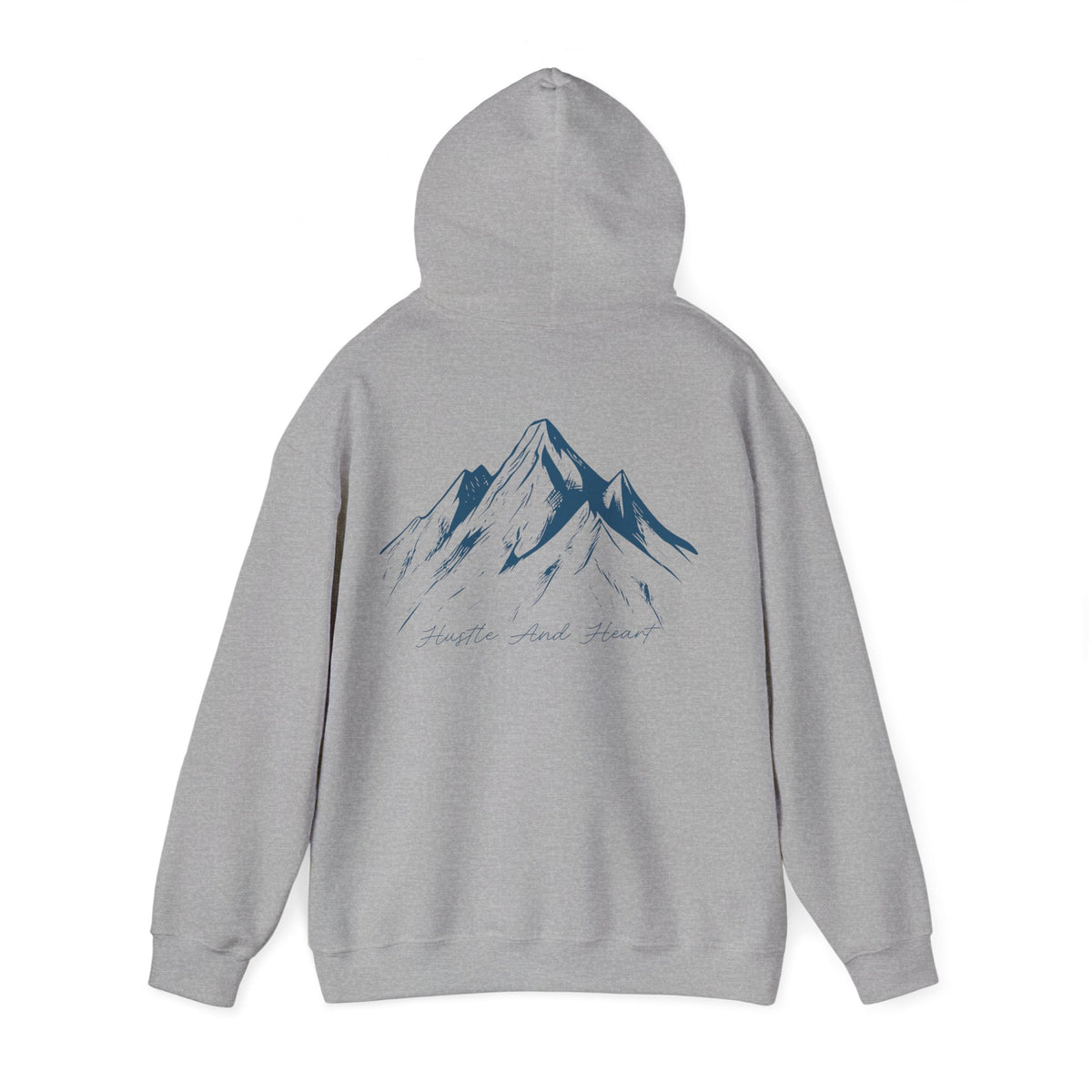 Mountain Sketch Hoodie — "My Home, Wild Heart" Minimal Nature Pullover