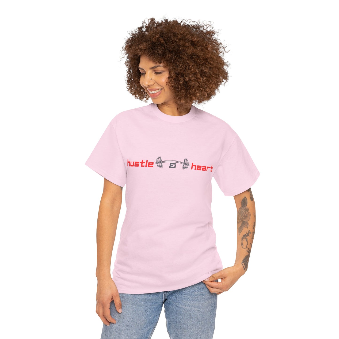 Hustle & Heart Graphic Tee — Minimal Fitness Motivational Shirt