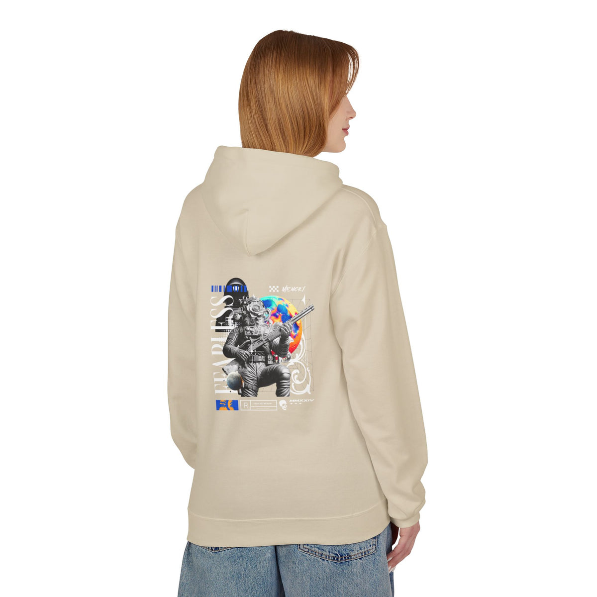 Fearless Memory Graphic Hoodie — Sci-Fi Soldier