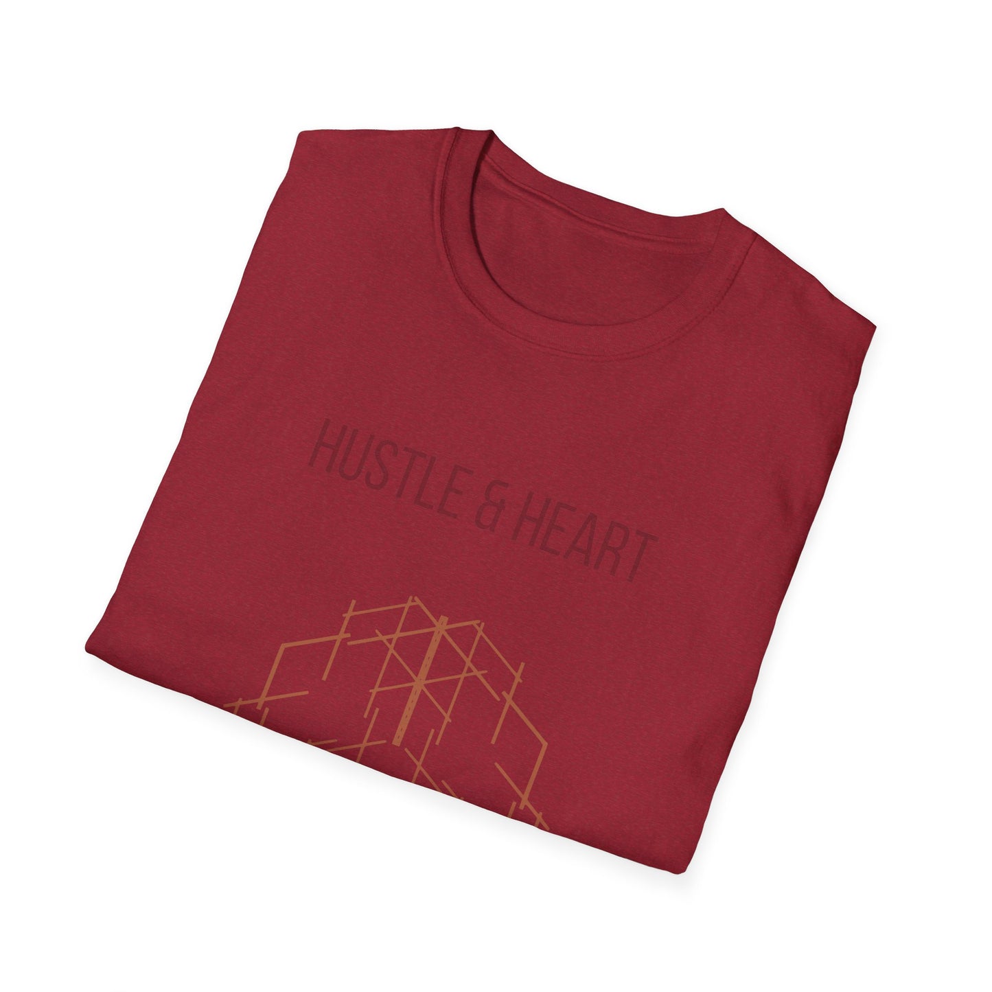 Hustle & Heart Geometric Tee — Motivational Graphic T-Shirt