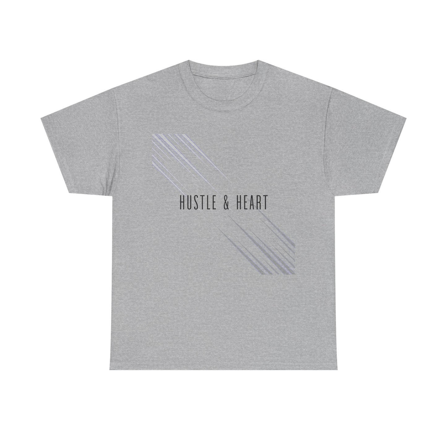 Hustle & Heart Tee — Minimal Motivational Graphic Tee