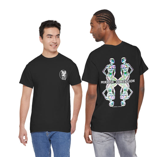 Mirror Dimension T-Shirt — Symmetrical Sci-Fi Alien Graphic Tee